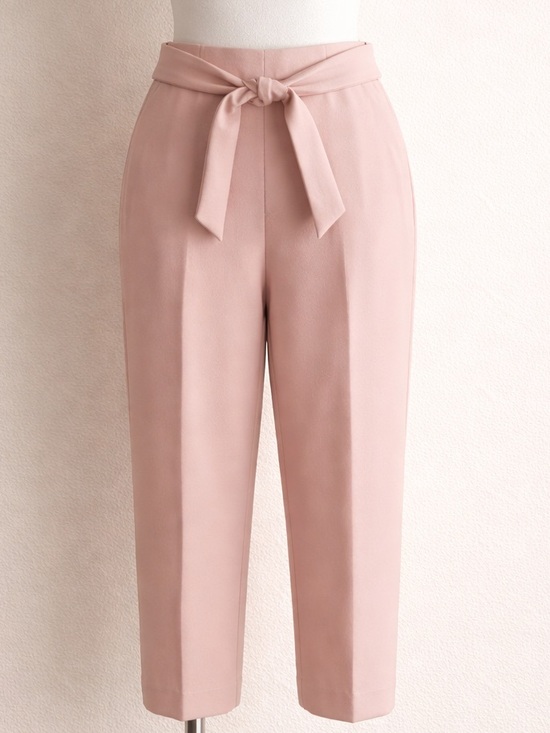 Worthington Pants - Worthington Dusty Rose Tie-Waist Cropped Pants
